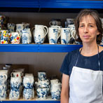 Mia Sarosi at work in her studio 2019